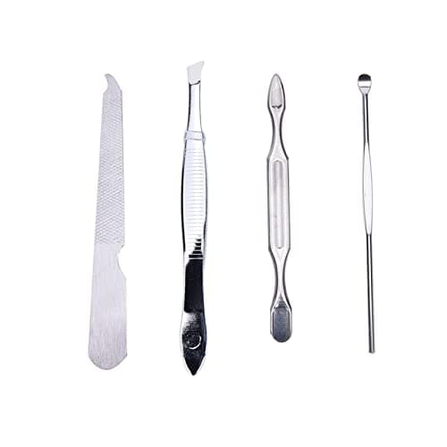 CareforYou 7pcs/Set New Manicure Nail Clippers Pedicure Set Portable Travel Hygiene Kit Stainless Steel Nail Cutter Tool Set (Purple) — view 4