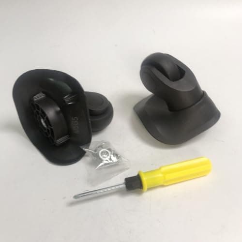 SHANOER 1 Pair Black 9.1x10.7x4.9cm Suitcase Luggage Wheels Axles Deluxe Repair Replacement Kit — view 4