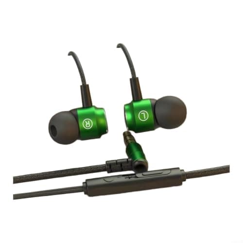 Wired On-Ear Headphones with Mic 3.5mm Foldable Lightweight ABS Wired Headphones Portable Compact Design Noise Isolating Wired Headset for Travel Commute Daily Use Compact 12cm Wired (3.5mm-Green) — view 2