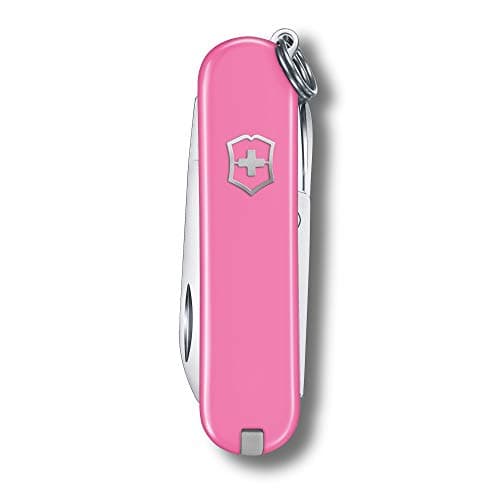 Victorinox Swiss Army Knife Classic SD Mini Pocket Knife, 7 Functions, Pink — view 2