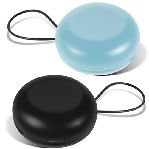 Bewudy 2pcs Ear Plug Carrying Cases, Earplug Cases, Portable Mini Storage Case, Earbud Plug Organizer Small Storage Case for Travel (Blue+ Black)