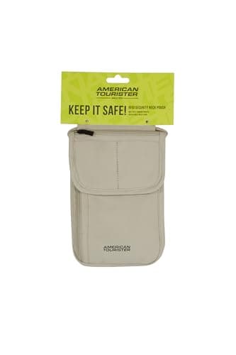American Tourister – RFID Neck Pouch for Women and Men, Safe & Compact, Travel Neck Pouch for Cash, Cards, Tickets & Passport, Sand — view 5