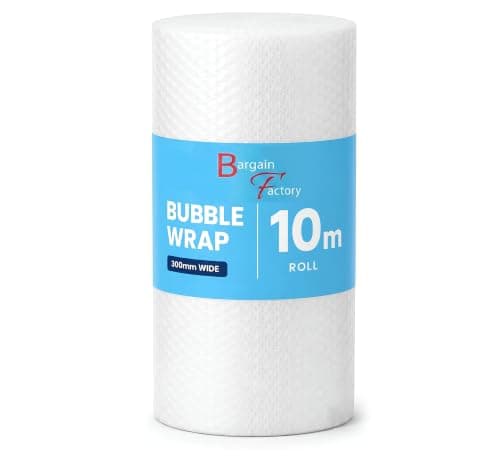 Bargain Factory Extra Large 300mm X 10m Roll of Quality Bubble Cushioning Wrap Roll - Strong, Affordable, and Ideal for House Moving, Removals, Packing, Shipping, and Mailing