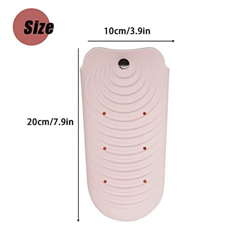 Heat Resistant Silicone Mat Pouch for Hair Styling Tools, Curling & Flat Irons Non-Slip Travel Cover, Small Portable Straightener Pad for Curler Wands Storage, Hot Waver (Pink) — view 2