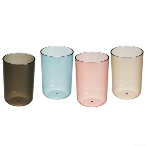 CNANRNANC Plastic漱口杯 10cm Tall for Travel Home Plastic漱口杯 10cm Tall for(pink) — view 4