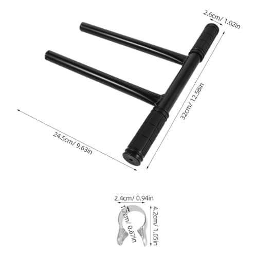 Beaupretty Stroller Handlebar Extension Kit for Tall Parents, Plastic Stainless Steel Construction with Frosted Antislip Texture, Elevated Front Bar and Metal Connector, Quick Installation — view 2