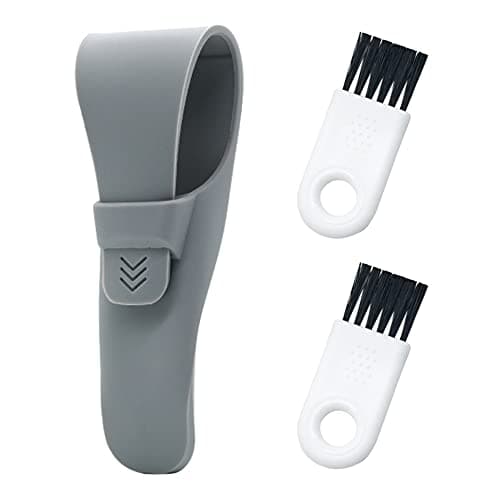 Silicone Razor Travel Case, Portable Razor Protector Holder with 2 Brushes
