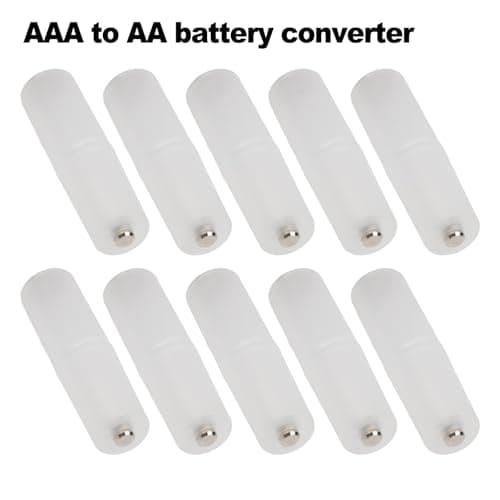 Serenophile 10 Pack AAA to AA Battery Adapter Converter, PP Plastic Battery Holder Case Switcher for Home Office Camping Travel, Compact and Portable Design — view 4
