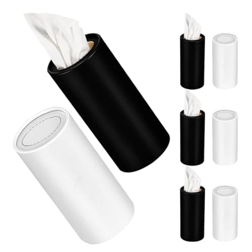 8 Pack round Car Tissue Holder Paper Refillable Cylinder