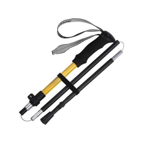 Telescopic Trekking Poles,Aluminum Walking Sticks,Travel Poles for Mountaining Camping,Lightweight Hiking Cane with Adjustable Lock & Non Slip Handle (yellow,short style(110-115cm))