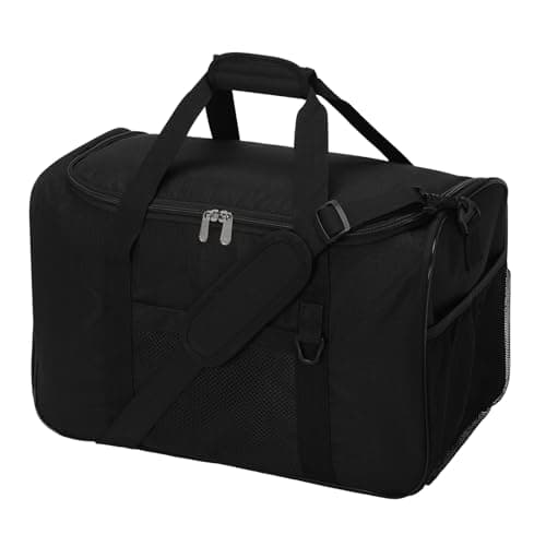 LONALIA 34L Gym Duffle Bag, 19 inch, Black