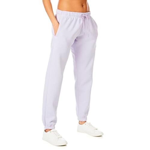 Light & Shade Women's Fleece Joggers Cuffed Sweatpants, Lavender, S — view 5