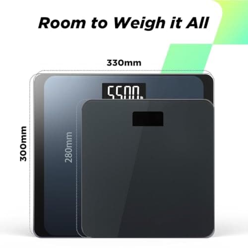 RunSTAR 550lb Bathroom Scale for Body Weight with Ultra-Wide Platform and Large LCD Display Accurate High Precision Digital Scale with Extra-High Capacity — view 5