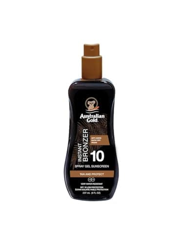Australian Gold SPF 10 Spray Gel Sunscreen with Instant Bronzer 237 ml