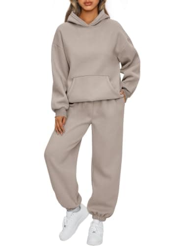 LILLUSORY Womens 2 Piece Tracksuits Full Lounge Wear Sets UK Coffee Grey S