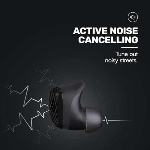 Raycon Impact Earbuds Military-grade Impact Resistant, IP67 Bluetooth Earbuds with Stereo Sound, 90 Hours of Battery Life, Active Noise Cancellation (Black) — view 6