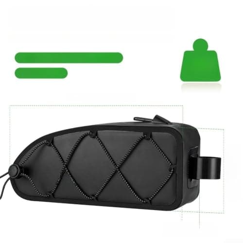 1.8L Bike Front Triangle Bag with Reflective Strips — view 2