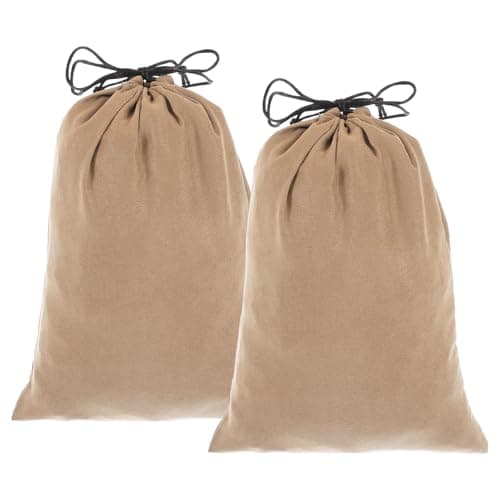 sourcing map 2 Pack Dust Bags for Handbags, 8.7x11.9" Cotton Drawstring Storage Pouch Bag Dust Cover Storage Bags for Purses Shoes Boots Daily Travel Storage, Khaki