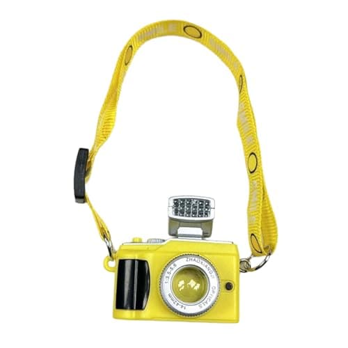 Vexandrie Simulated Camera Keychain with Flashlight Cheerful, Yellow