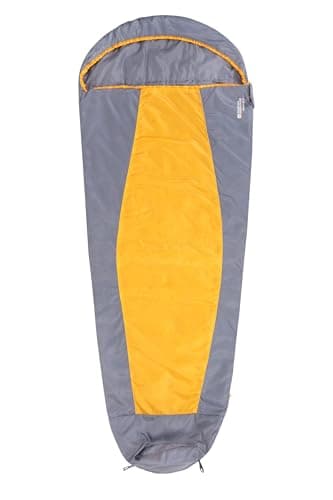Mountain Warehouse Traveller 50 Sleeping Bag XL - Windproof, Breathable & Lighweight Mummy Shaped Bag - All Season Camping, Hiking, Trekking & Outdoors Yellow Reg Length — view 3
