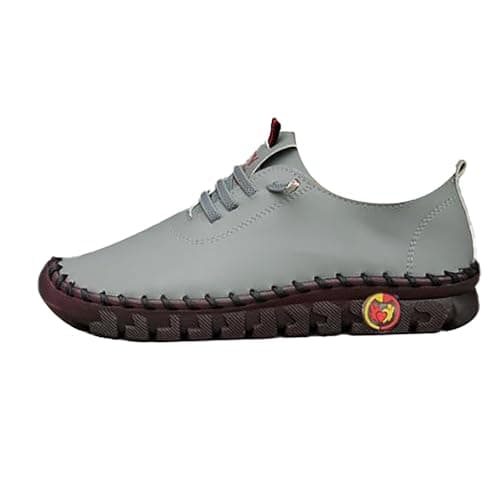 Soft Shoes for Women Womens Trainer Waterproof Non Slip Walking Shoes Lightweight Soft Wide fit Running Sneakers Casual Orthopedic Shoe Ladies Lace up Sneaker Walking for Women UK Grey 6