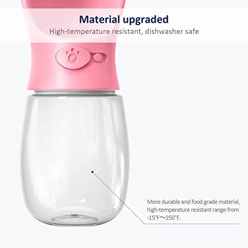 WePet Portable Dog Water Bottle, 350ml, Leak Proof Puppy Water Dispenser with Drinking Feeder for Pets Outdoor Walking, Hiking, Travel, Food Grade Plastic — view 5