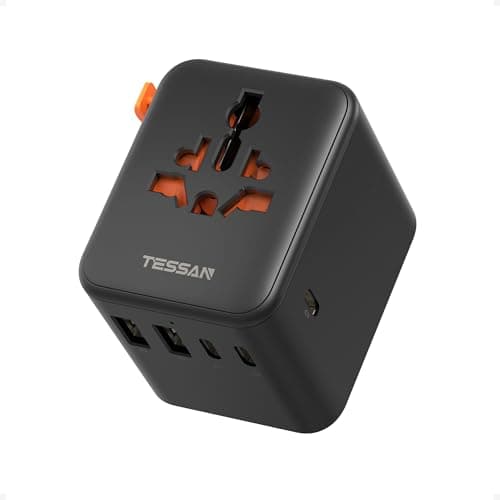 TESSAN Universal Travel Adapter, Travel Plug with 2 USB A and 3 USB C
