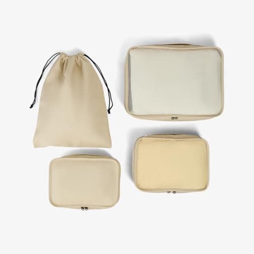 Rock 4 Piece Packing Cubes Set - Beige — view 2