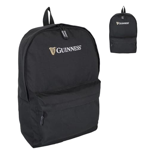 Guinness Backpack & Cooler Bag Set – Official 15” Laptop Rucksack (42x32x11cm) + 9L Insulated Lunch Bag | Work, School & Travel Bundle | Lightweight Black Bags with Adjustable Straps & Bottle Holders — view 2