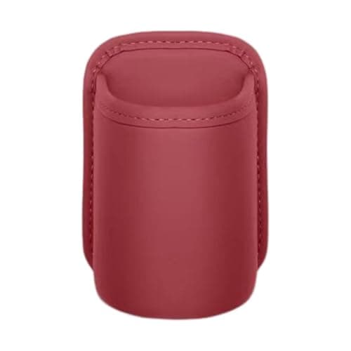Wide‑Mouth Clip‑On Leather Car Side Window Cup Holder Multi‑Function