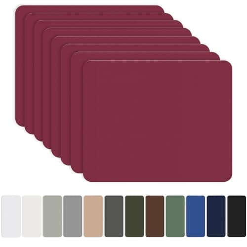 OAZ 8 Pieces 20x15 cm Nylon Repair Patches Nylon Fabric Patch Self-Adhesive Tent Repair Patch Kit Waterproof Lightweight Nylon Repair Tape for Clothing Down Jacket Sleeping Bag Burgundy