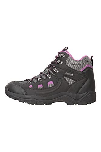 Mountain Warehouse Adventurer Womens Waterproof Boots - Durable Hiking Shoes, Breathable, Synthetic Upper, Mesh Lining, Cushioned Footbed - Ideal for Walking & Trekking, Black, Womens Shoe Size 6 UK — view 6