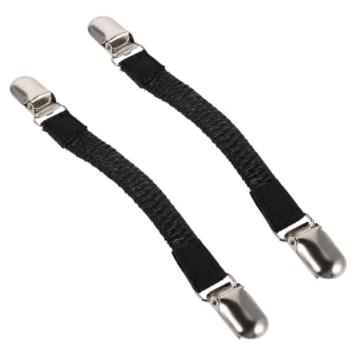Pretyzoom 1 Pair Elastic Shoe Straps for Clogs, Black