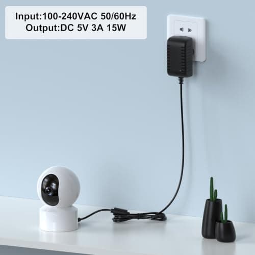 5V Power Supply Adapter, DC 5Volt 3A 2A 1A Charger, AC 100-240V to DC 5V Converter, fit for 5Vdc Baby Monitor/Swing Record Player LED Strip Light Massage Gun etc — view 3