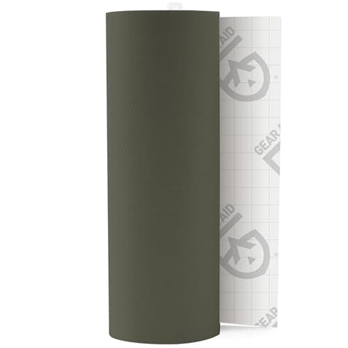 Gear Aid Tenacious Tape 3”x20” Fabric and Vinyl Gear Repair Tape, Quickly Fix Holes and Rips in Puffy Jackets, Rain and Snow Gear, Tents, Sleeping Bag and More, OD Green, 1 Pack