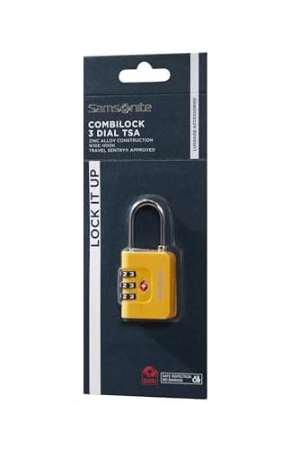 Samsonite TA Revolution – TSA Combination Lock with 3-Digit Code, Secure Luggage Lock for suitcases & Bags, Suitcase Lock, Yellow — view 3