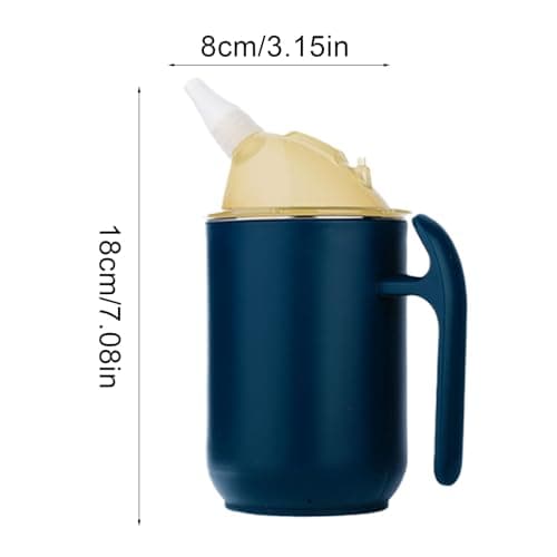 Elderly Spill Proof Cup – Stainless Steel & Pp Patient Drinking Cup | Hospital Mugs with Lid, Safe Ergonomic Design for Seniors, Patients, Loved, Friends, Caregivers — view 6