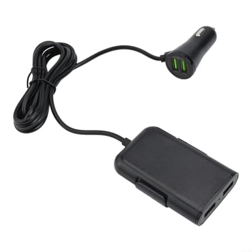 5 Port USB Car Charger 30W Fast Charge Long Cable — view 2