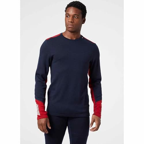 Helly Hansen Men's Lifa Merino Midweight Crew, Navy, XL — view 3