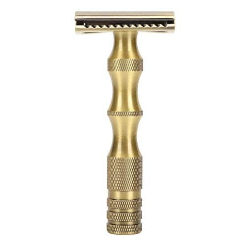 Brrnoo Manual Beard Trimmer with Double Blades, Anti Slip Grip for Men