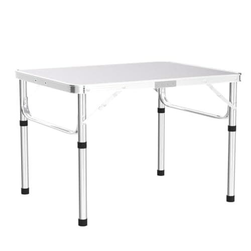 2ft Utility Table Folding Laptop Desk Computer Workstation Small Home Office Utility Study Writing Fold Up Desk, Compact Foldable Table with 2 Adjustable Height for Kitchen Dining Table, 60x45x26/56cm — view 4