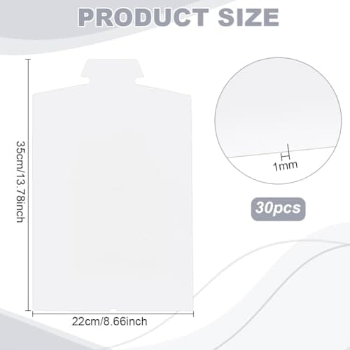 PH PandaHall 30 Pack Cardboard Shirt Insert Folding Form White Clothes Folder Boards for Packing Organizing Laundry Folders, 8.6x13.7 inch — view 2
