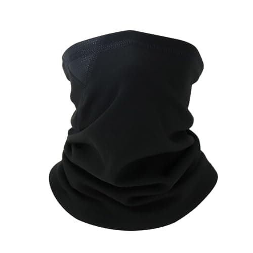 Shecret Fleece Neck Warmer, Thermal Neck Gaiter Snood for Men Women, Black