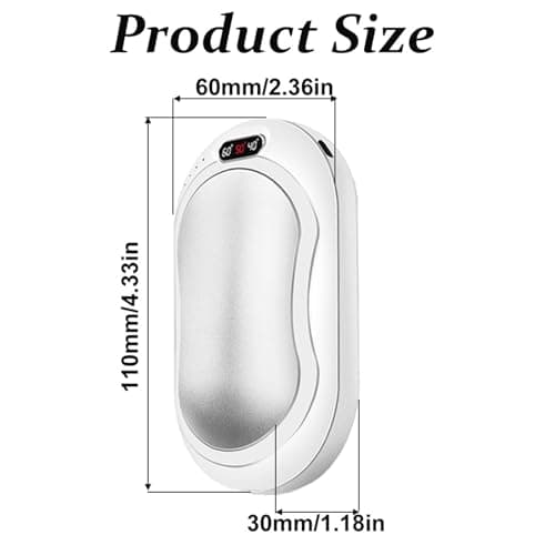 1Pcs Rechargeable Hand Warmer, Portable USB Hand Warmer Power Bank Electronic Pocket Heater with 3 Heat Settings for Men Women (Rose Gold) — view 2