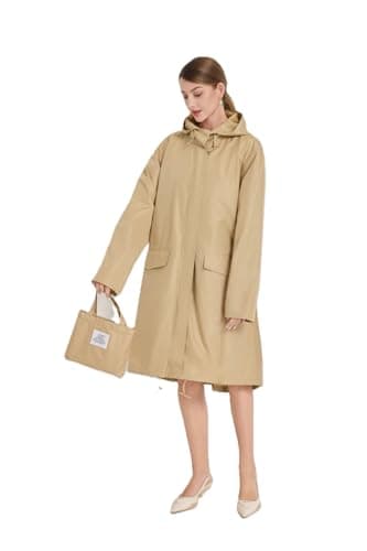 LivelyTrends Waterproof Rain Poncho with Sleeves for Men & Women – Lightweight Reusable Hooded Raincoat, Polyester Rain Jacket for Festivals, Travel, Camping, Hiking & Outdoor Activities
