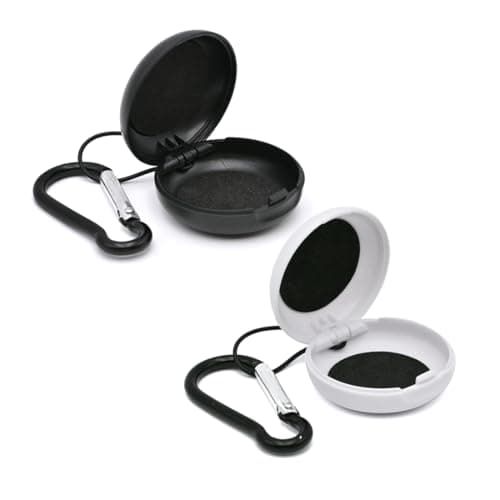 LICQIC Earplug Case, Earbud Storage, 2 Pcs, Black+White