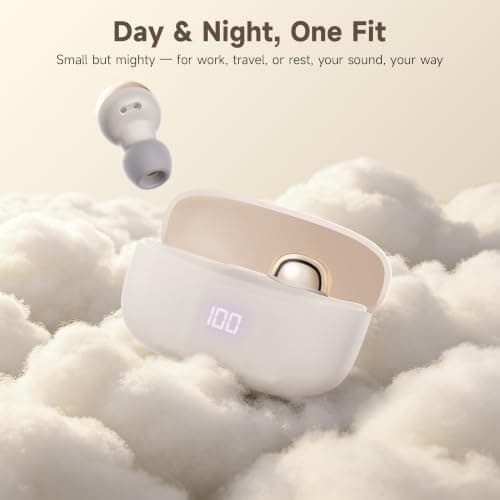 FADCAMELOS Aesthetic Upgraded Wireless Earbuds 2-in-1 with Day & Night Modes (Vintage Gold) — view 2