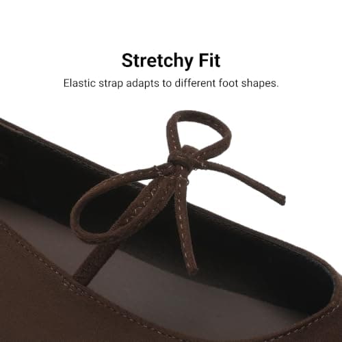 DREAM PAIRS Women's Ballet Mary Jane Flats,Brown,6.5 — view 5