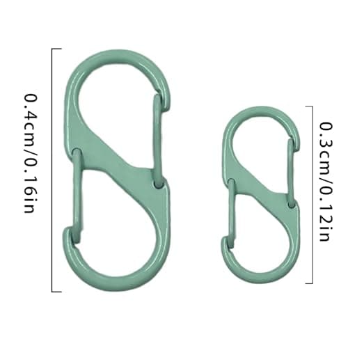 Zipper Lock 12 Pack Colorful Lock Clips,Theft Deterrent Dual Opening Zipper Clips with Quick Disconnect Carabiner for Luggage and Backpacks - Small Carabiner Keyring Clip — view 2