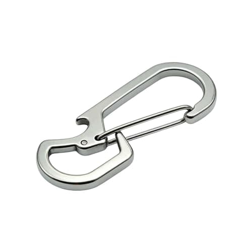 Wsymxuo Keychain Bottle Opener Multi Tool Bottle Opener Keychain Heavy Duty Stainless Steel Carabiner for Travel, Silver